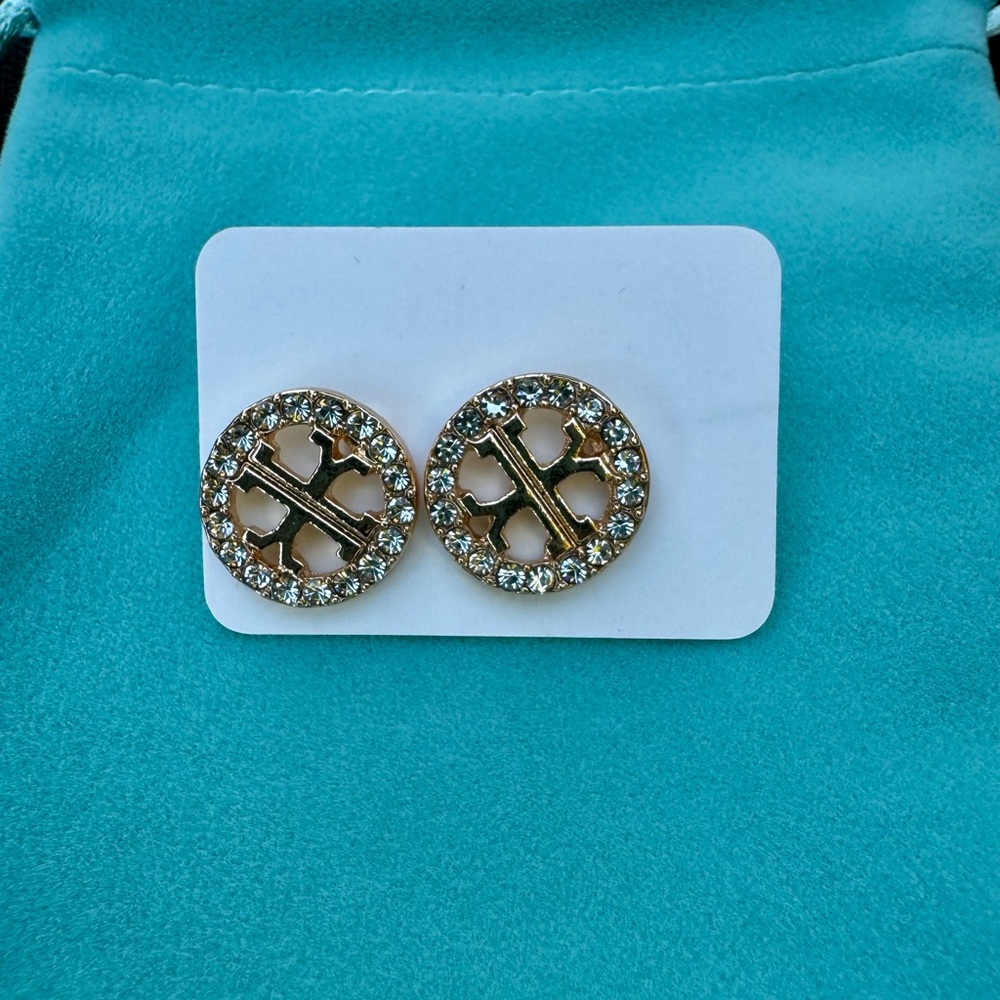 New! Tory Burch-Like Gold Reverse T Earrings OS - Picture 4 of 5